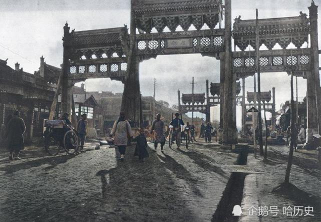 老照片:100年前北平城,前门大街,正阳门,阜成门,天安门