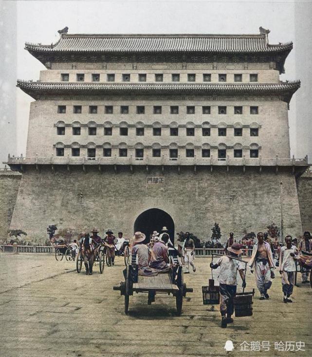 老照片:100年前北平城,前门大街,正阳门,阜成门,天安门