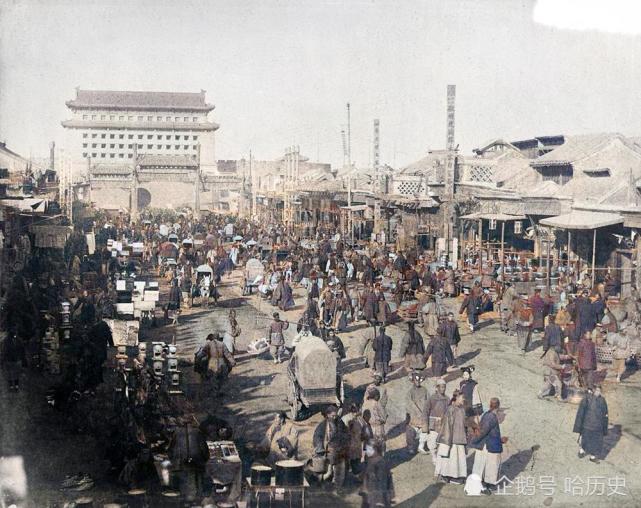 老照片:100年前北平城,前门大街,正阳门,阜成门,天安门