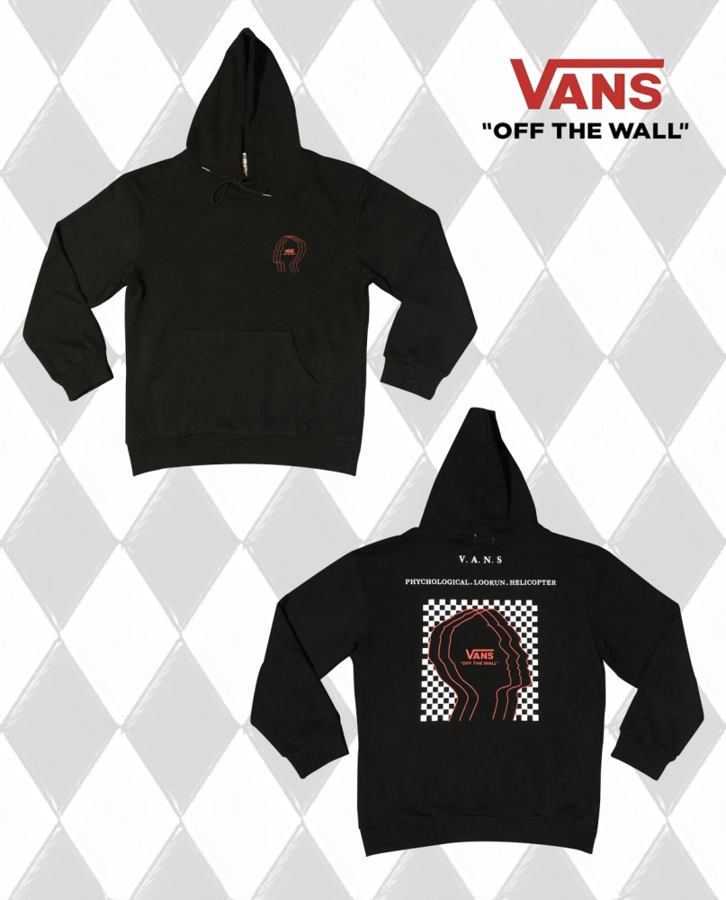 vans/万斯 高街男孩 重影人像 棋盘格系列卫衣