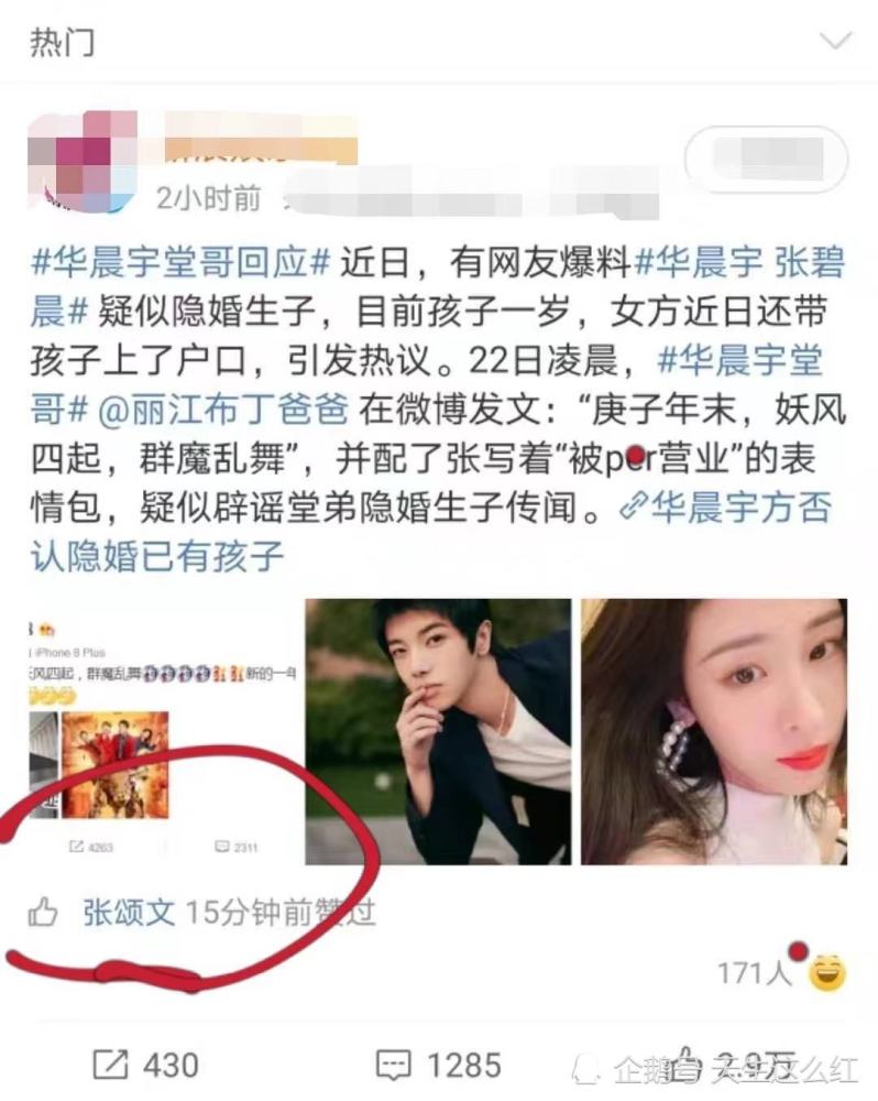 华晨宇张碧晨的故事解释不通?这事恐怕还要多谢郑爽!