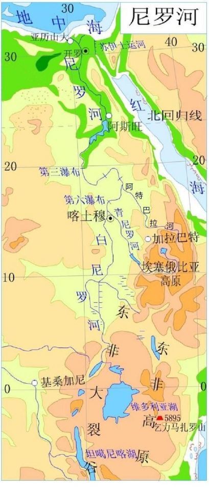 蓄水量达1689亿立方米(蓄水位183米)的巨型水库——纳赛尔湖