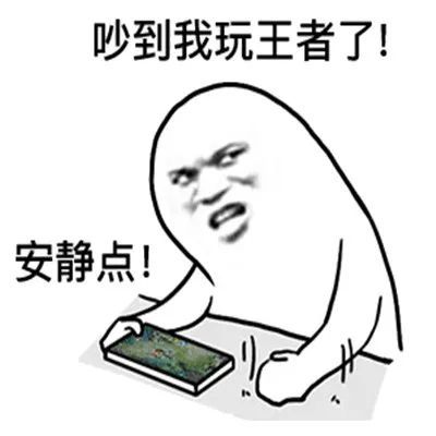 表情包吵到我玩王者了安静点