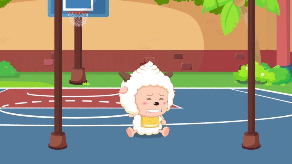 喜羊羊与灰太狼懒羊羊加入篮球队他的投篮技术一流