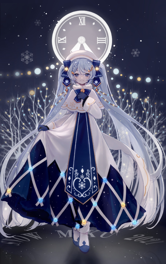 p站二次元画师:《初音未来》雪未来2021壁纸特辑
