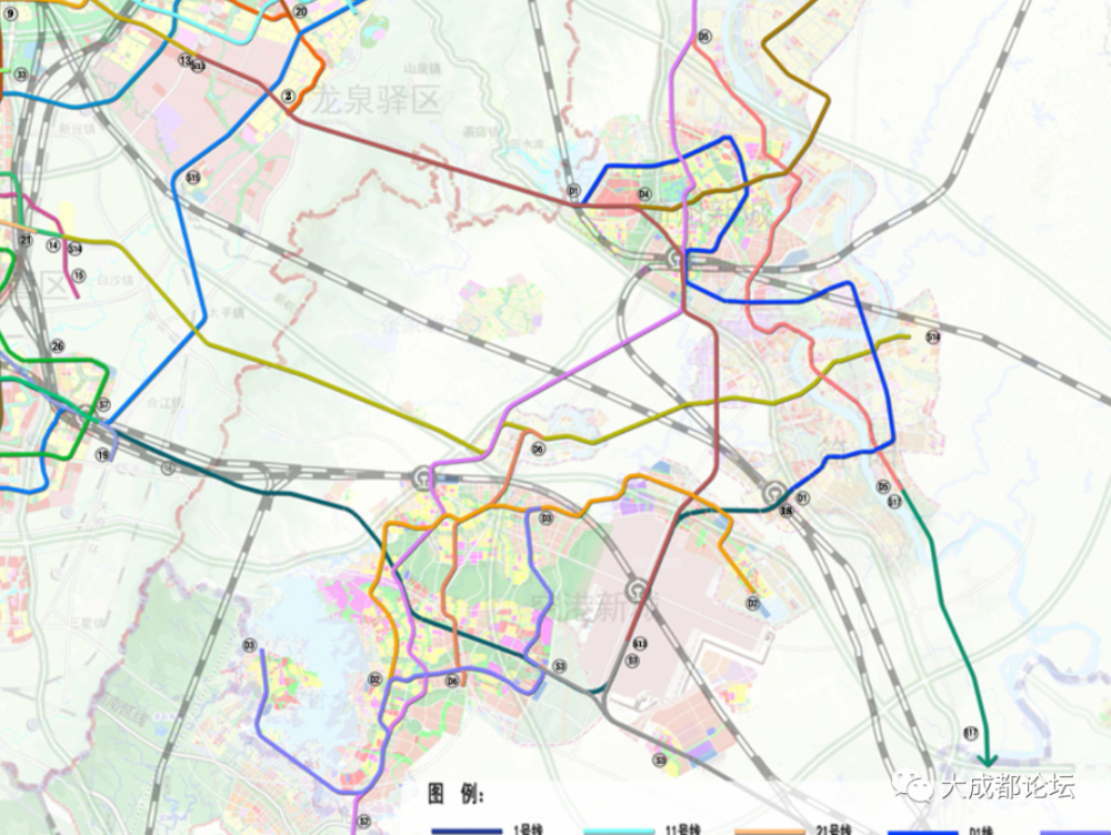成都东部新区及简阳市轨道交通规划