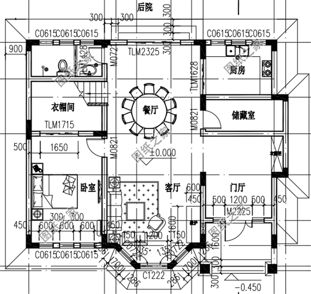 乡下二层建房110平米别墅户型图,造价30万左右,非常接地气