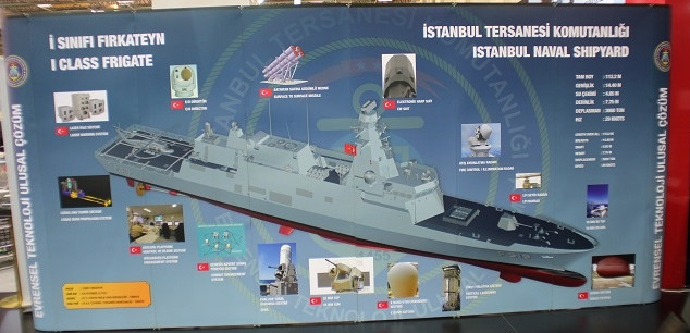 土耳其伊斯坦布尔号护卫舰下水 火力强大 装备有各种导弹80枚