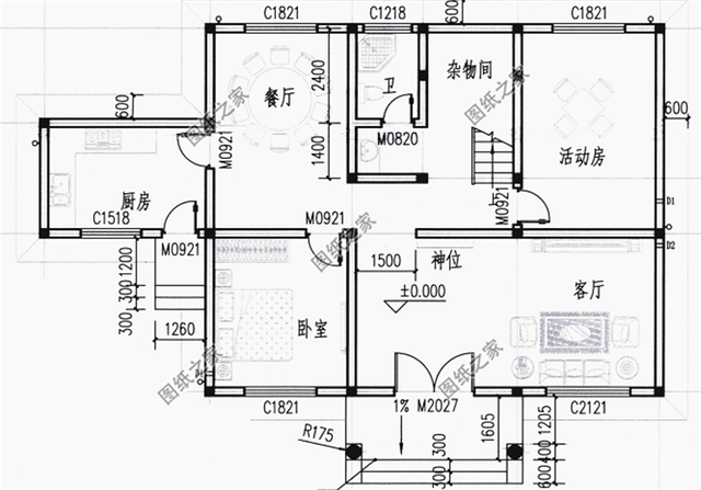 本工程方案为带配房农村二层房屋设计图,二层带露台,户型经典,实用