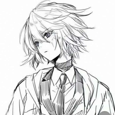 黑白动漫男头:我把喜欢写在风里,从此整个世界是你