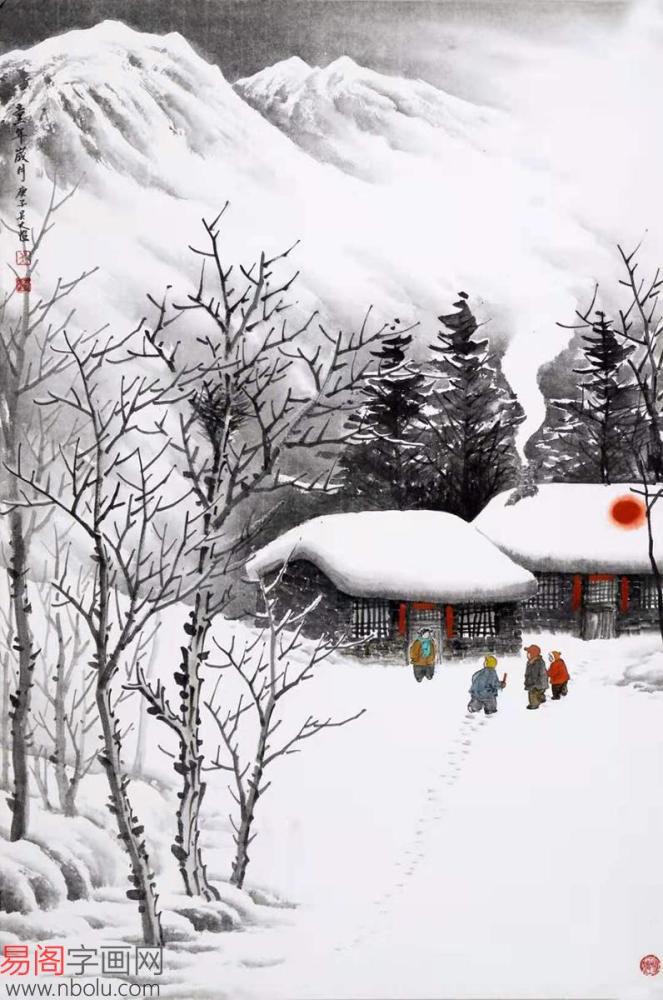 当代字画名家吴大恺与他的精灵雪景图