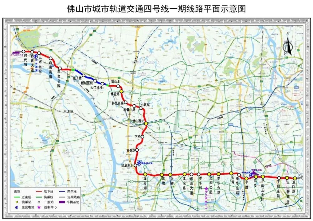 6月开工!佛山地铁4号线站点 出入口位置曝光