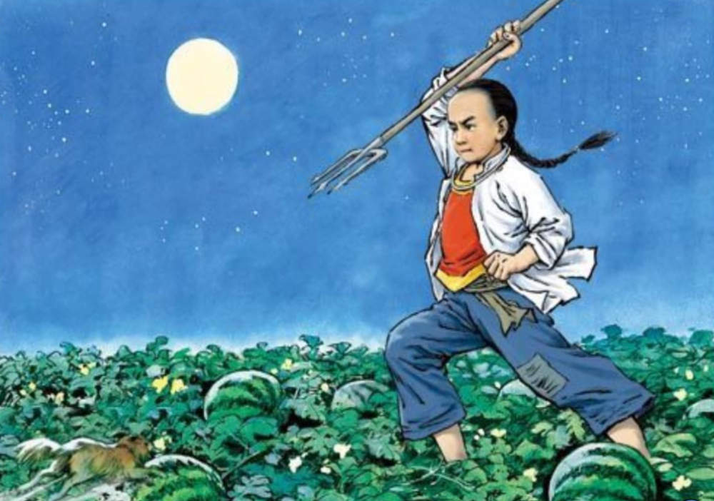 课本涂鸦大赏,月下刺猹变哪吒闹海,闰土又做错了什么