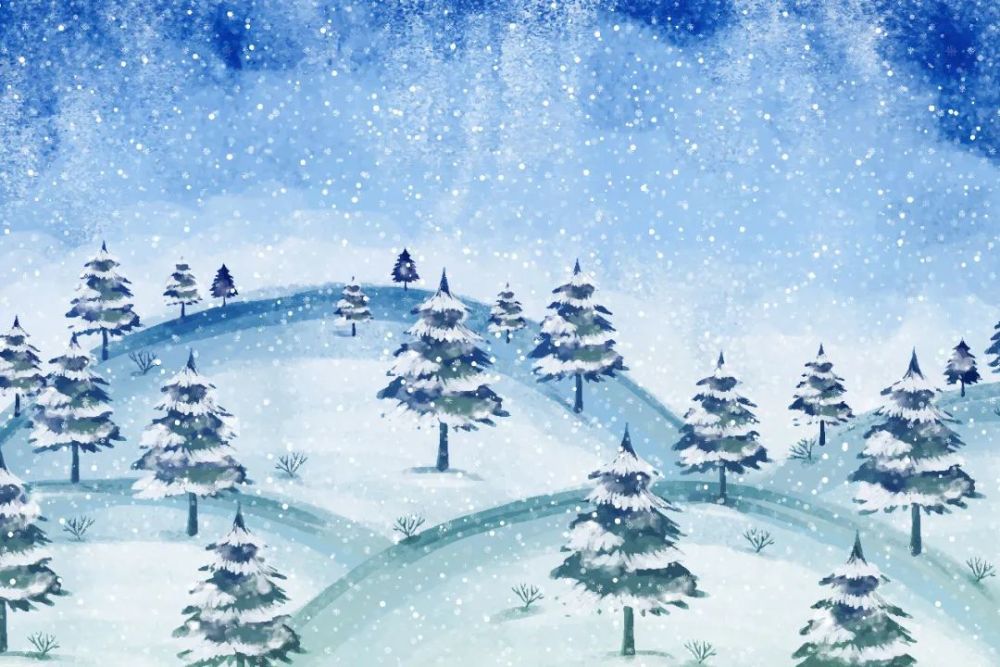 儿童画创意五彩缤纷的雪中世界一起来学习画雪吧