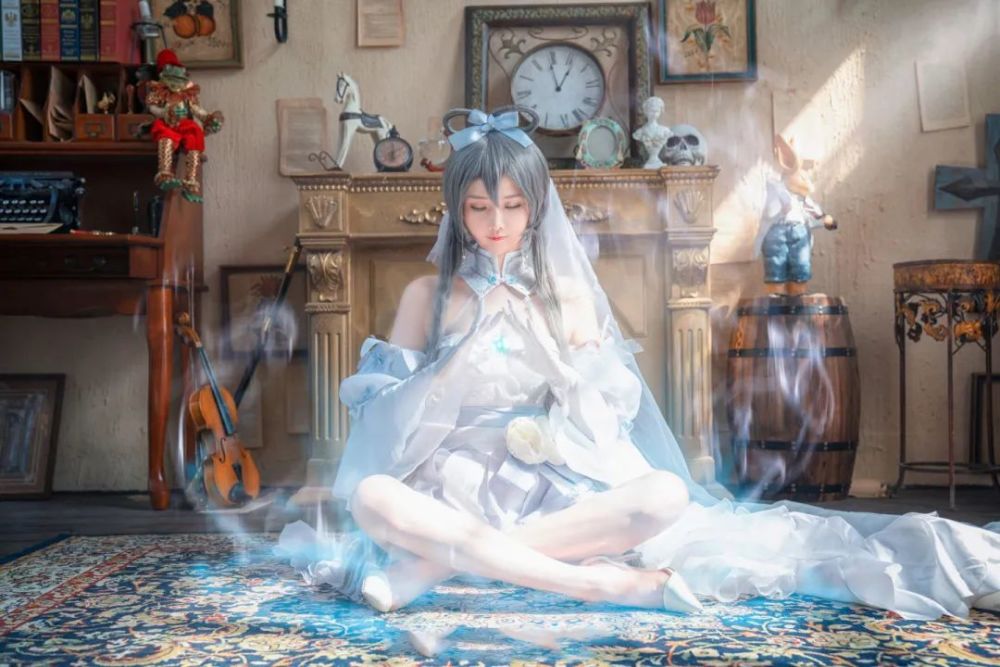 洛天依花嫁cosplay,超可爱