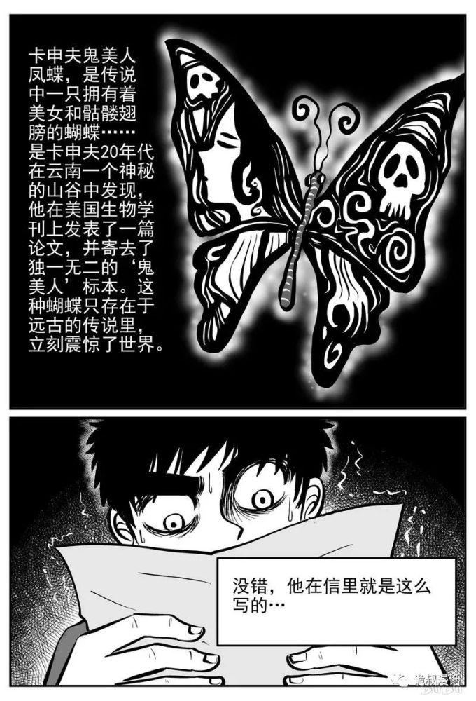 午夜恐怖漫画中篇《化蝶》,蝴蝶太美丽了!