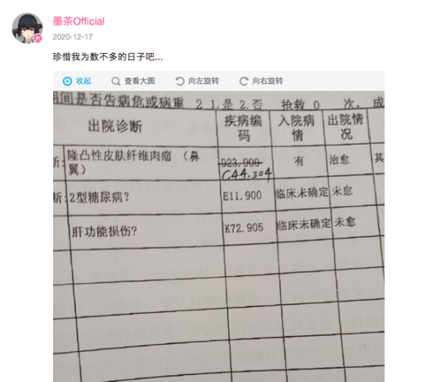 这时代,"死前想吃一颗草莓"的墨茶official,哪里值得被同情?