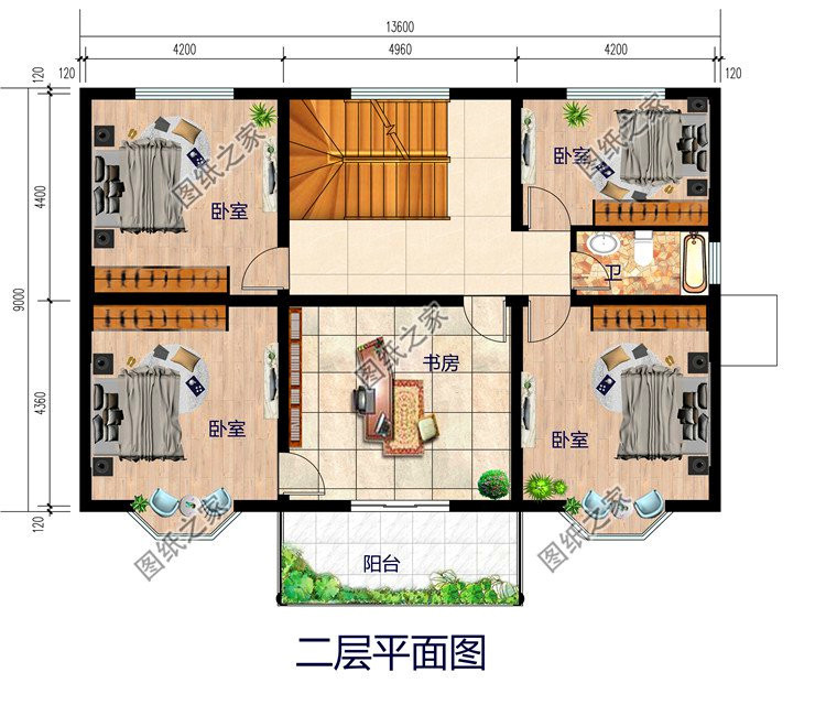 占地120平最合理户型图,农村抢手的别墅,这样的布局真的少见