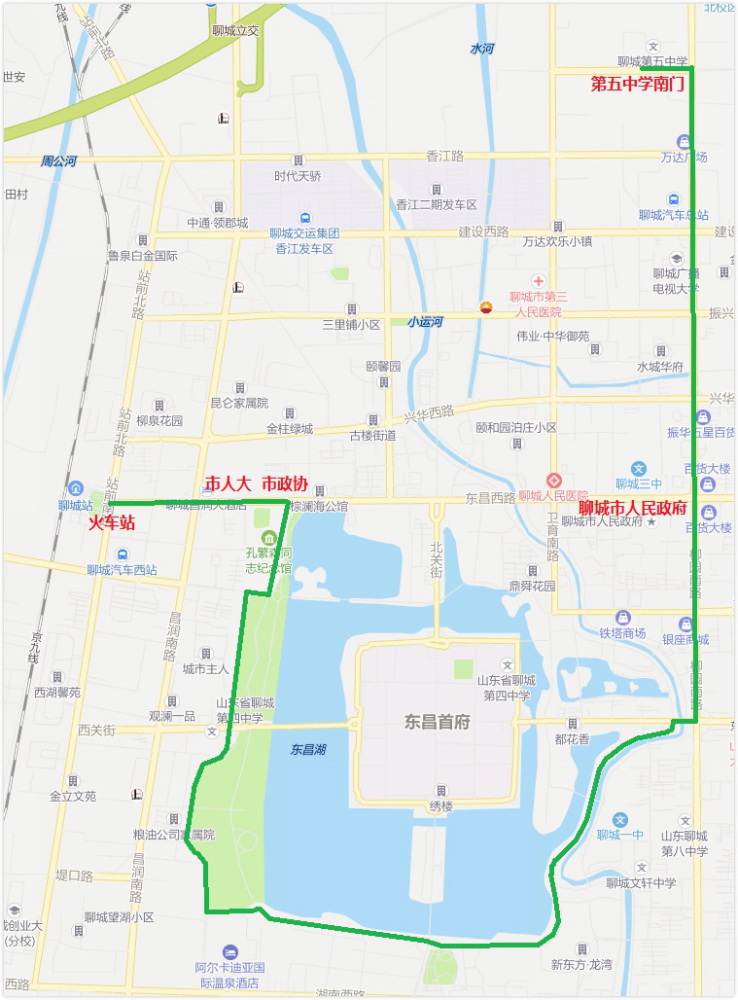 聊城环湖旅游公交专线开通