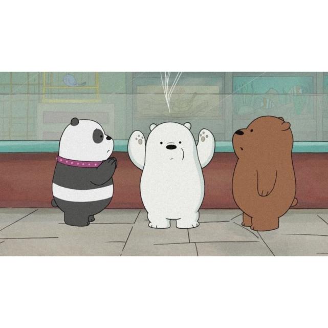 裸熊可爱背景图