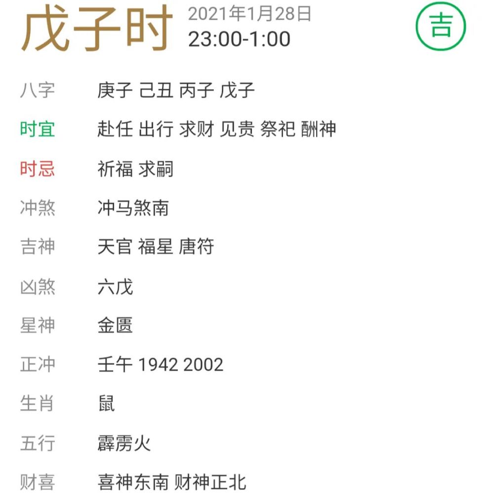 【每日宜忌老黄历】2021年1月28日