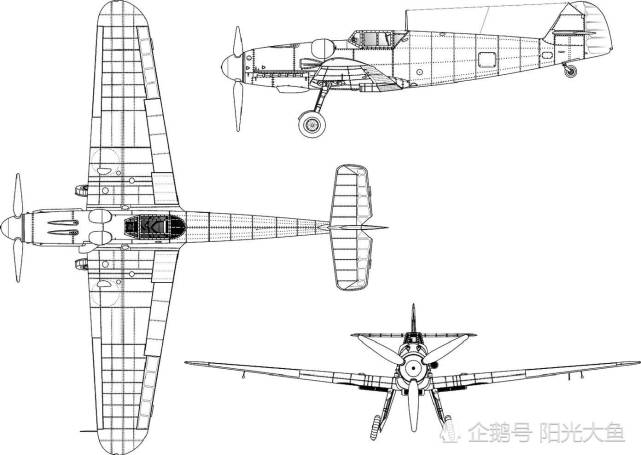 二战德国空军战斗机2-bf-109战斗机