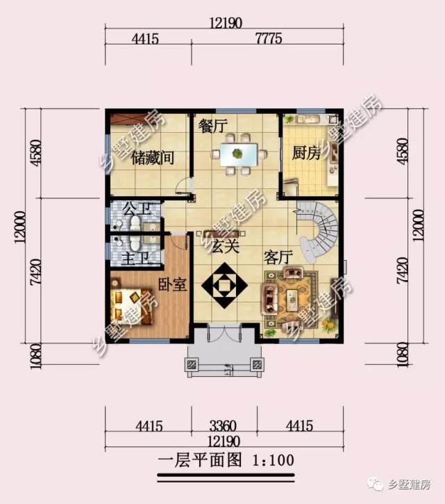 12x12米这样的布局设计最适合农村生活啦