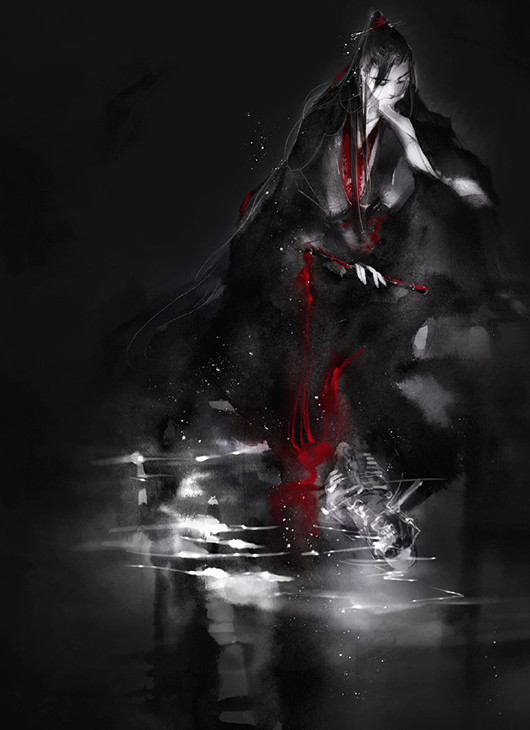 《魔道祖师》长阳画的黑衣羡,神情落寞又孤单,是我心中的老祖!