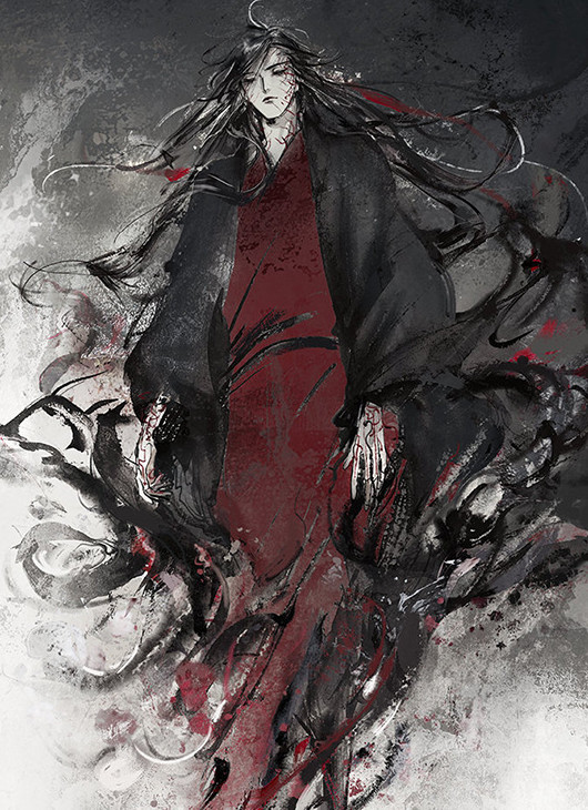 《魔道祖师》长阳画的黑衣羡,神情落寞又孤单,是我心中的老祖!