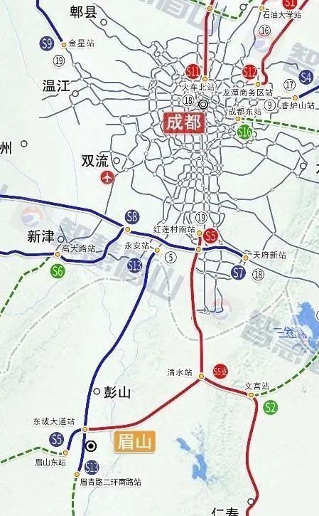 成都地铁10号线延伸至眉山将加速成眉同城,带动沿线产业,增加人流量