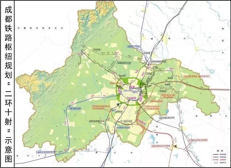 眉山市规划2条市域铁路,分别为成都市域铁路s5线和成都市域铁路s13线