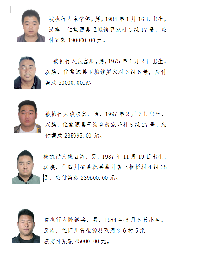 凉山又新一批失信被执行人曝光,看看有没有你认识的?