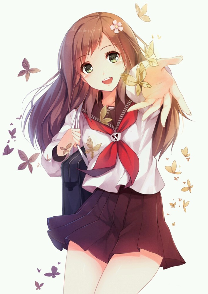 二次元分享-让人砰砰心动的水手服美少女
