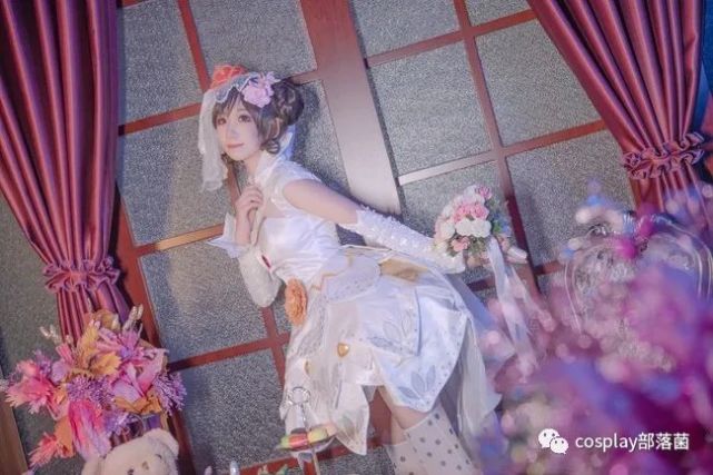 cos:王者荣耀小乔纯白花嫁cos正片@莲央