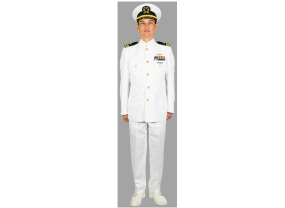 美国海军的礼服很多,相比之下,迷彩服却只有1套.