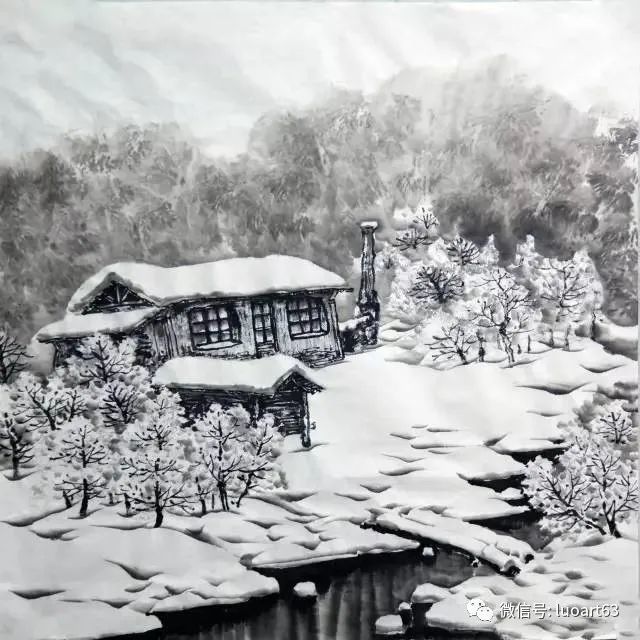 国画技法|冰雪山水的画法