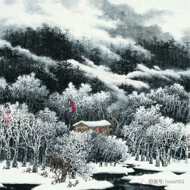 国画技法|冰雪山水的画法