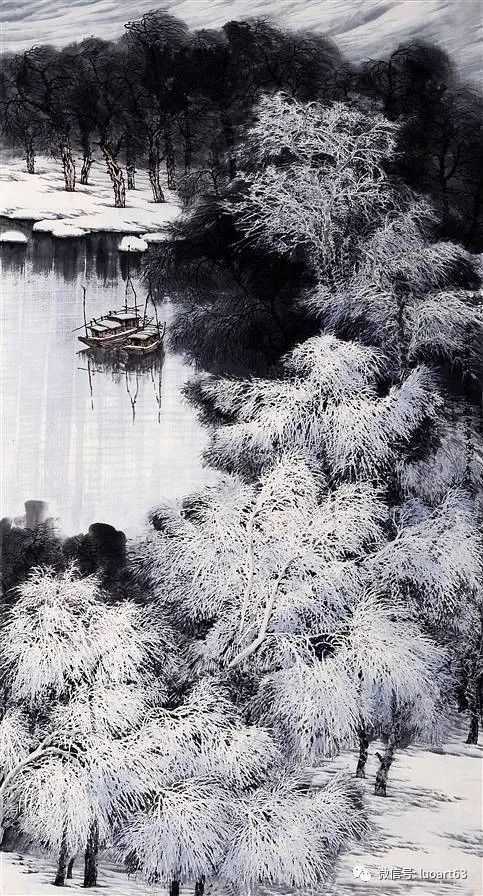 国画技法|冰雪山水的画法