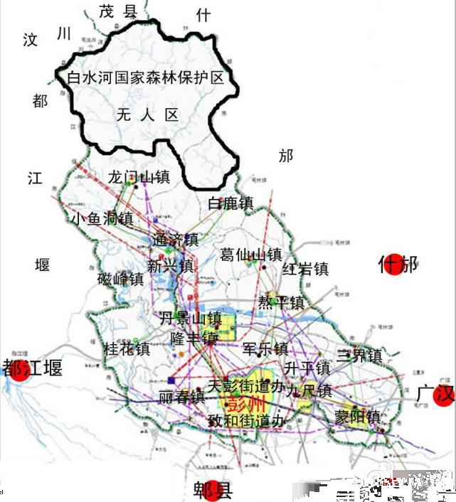 彭州市规划s10铁路覆盖了彭州片区,新繁片区,新都老城