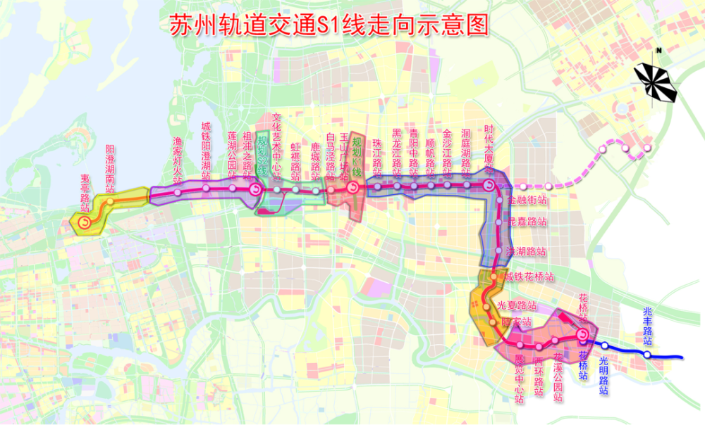 苏州轨道交通s1线是苏州与昆山和上海连通的重要公共交通线路.