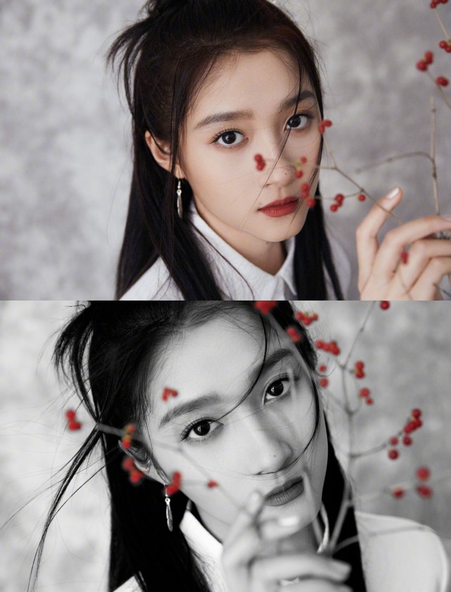 关晓彤晒九宫格国风美照古风造型又仙又飒演唱新歌醉清欢却意外好听