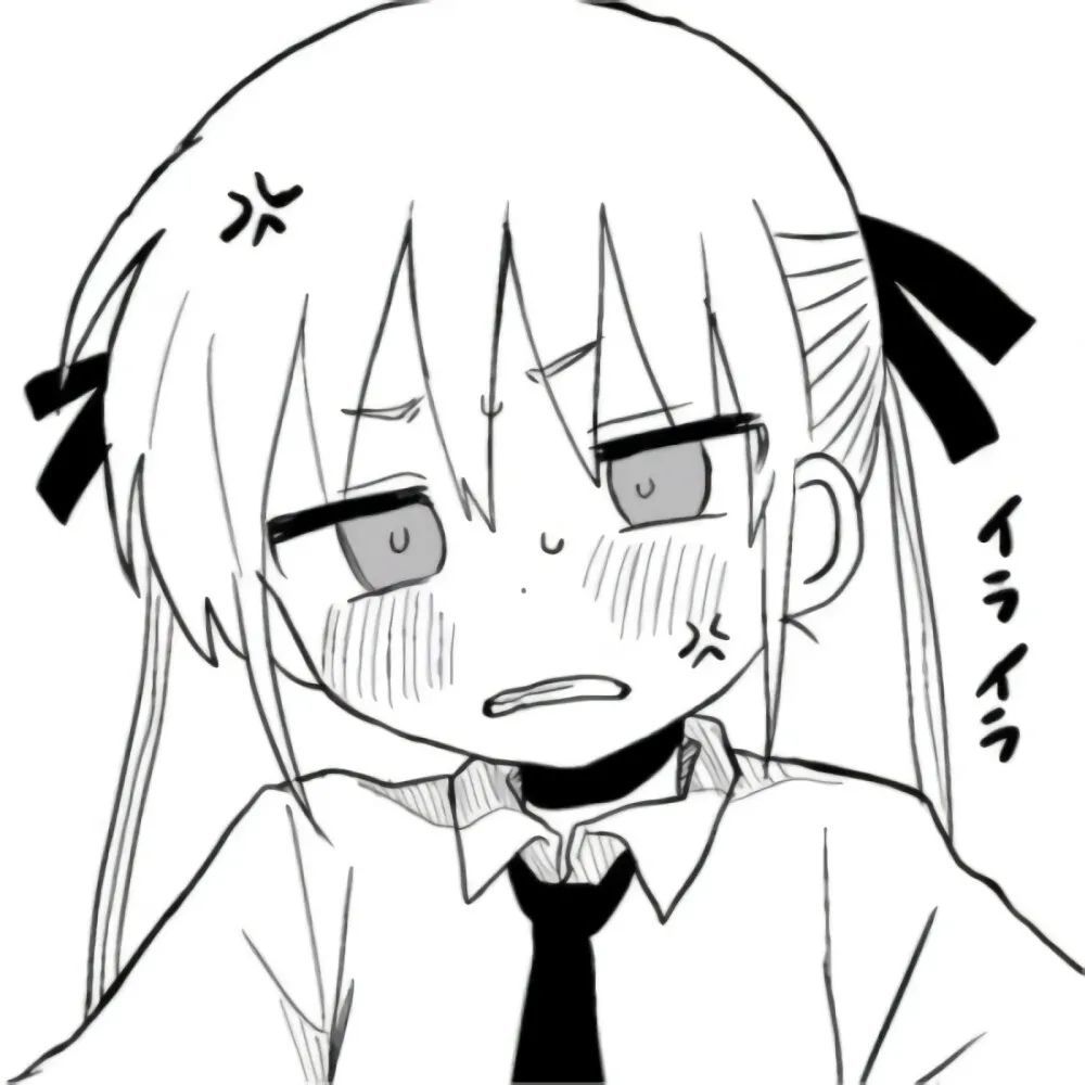 漫画风女生头像丨黑白动漫头像