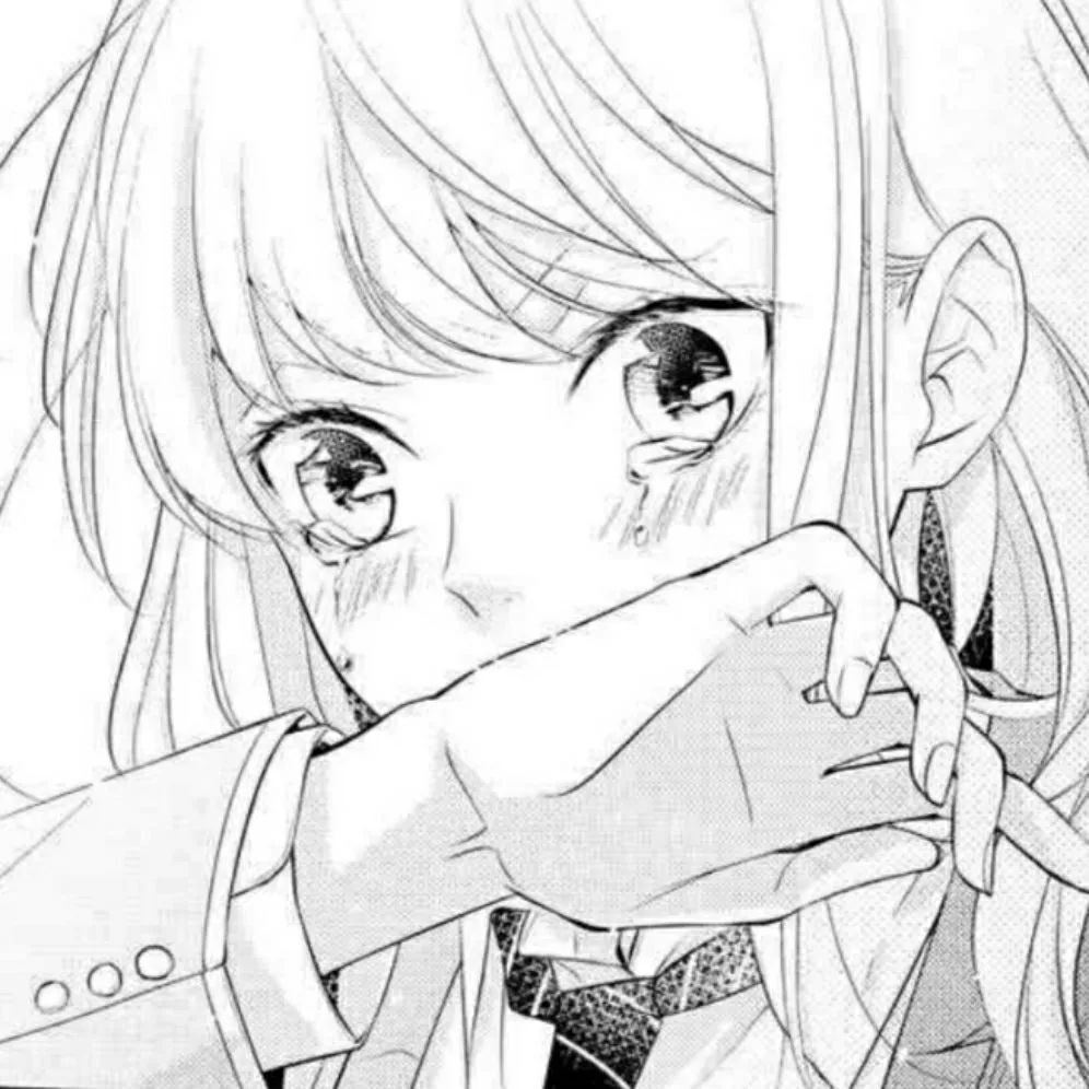 漫画风女生头像丨黑白动漫头像