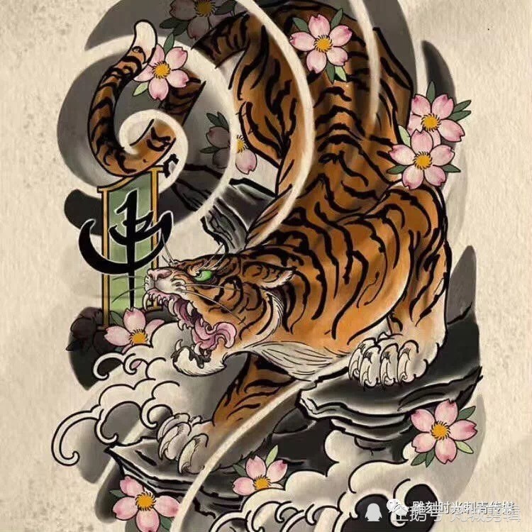 老虎纹身图案40款【纹身素材分享第2期动物】