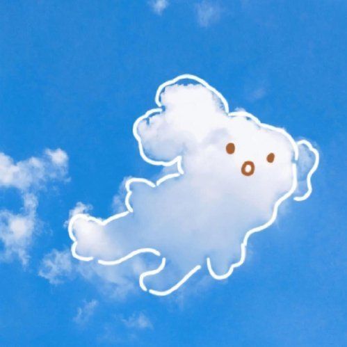 天空云朵可爱微信80状态背景图