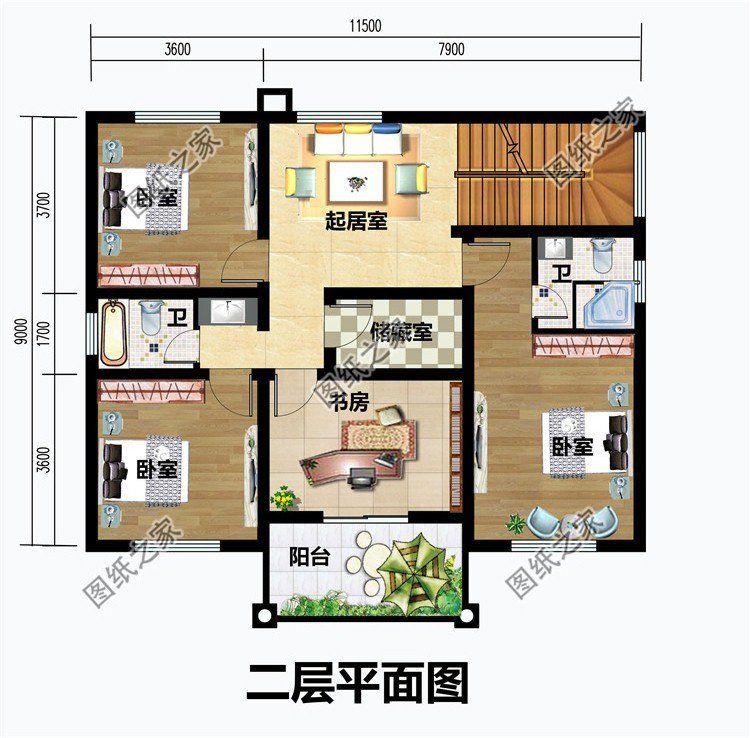 358米(含屋顶); 设计功能: 一层户型:客厅,厨房,储藏室,卧室(带卫生间