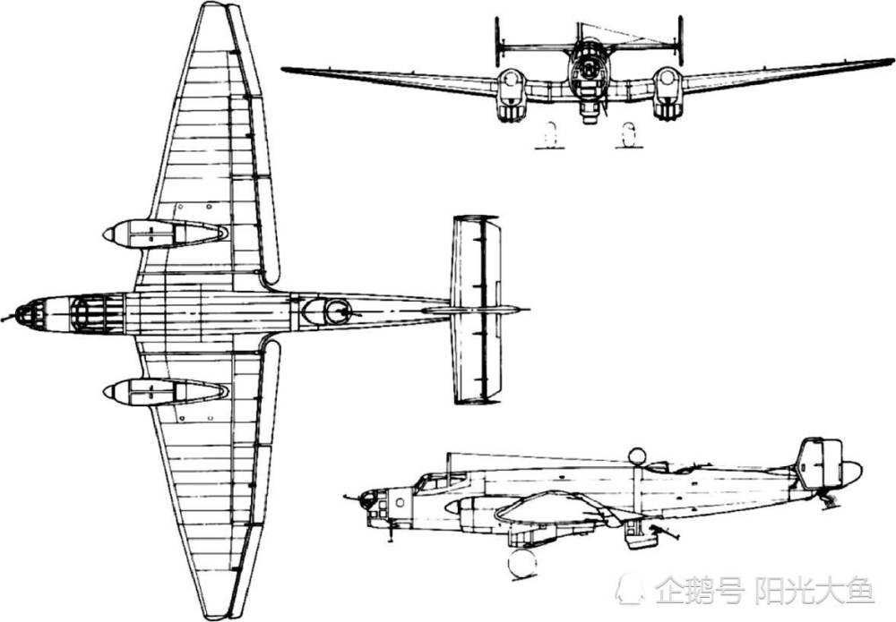 二战德国空军轰炸机1-ju-86轰炸机