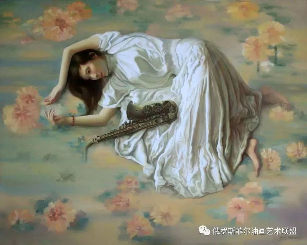 【油画欣赏】鲁美女教授画中的少女,青春靓丽,细腻逼真