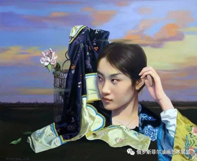 【油画欣赏】鲁美女教授画中的少女,青春靓丽,细腻逼真