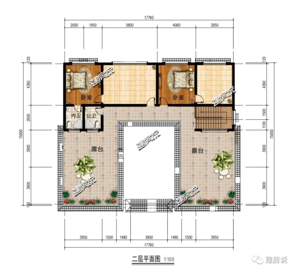 200平四合院设计图纸,200平米四合院设计图 四合院别墅图纸7